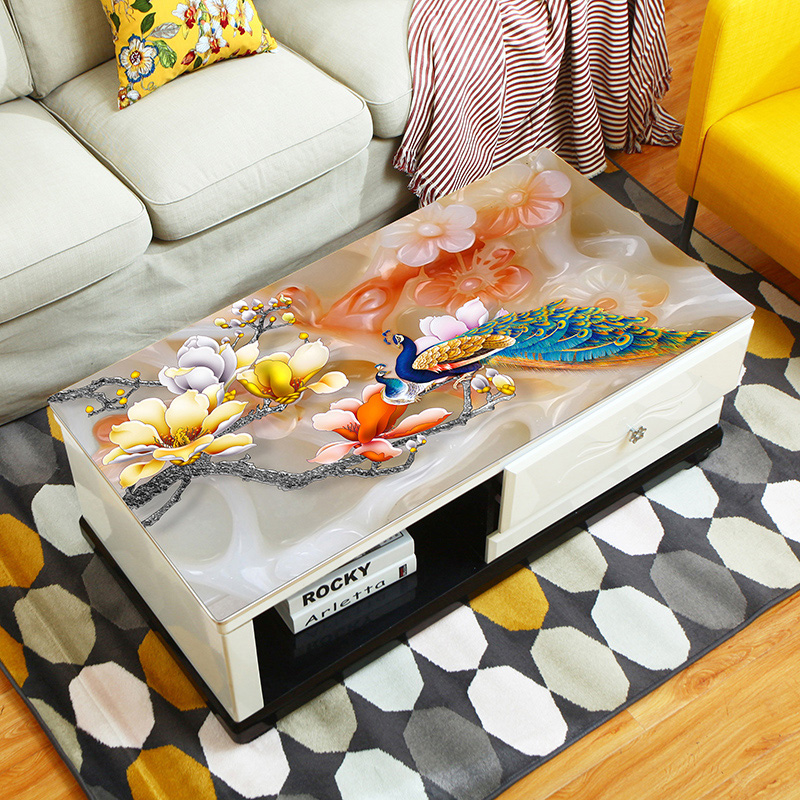 3d中式茶几桌布防水防油免洗