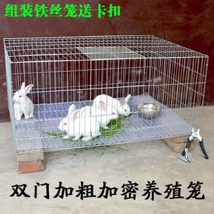 兔子笼家用兔笼镀锌铁丝笼鸡笼鸽子笼特大号养殖笼养殖多肉防鸟笼