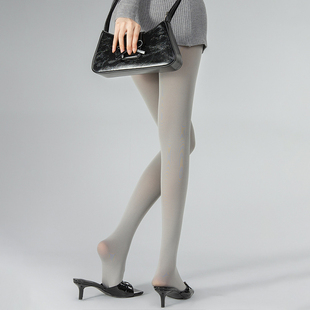 抵达一楼微压超高腰天鹅绒打底袜哑光收腹微透肉连裤袜子显瘦春夏