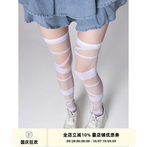 y2k亚文化辣妹丝袜绷带袜