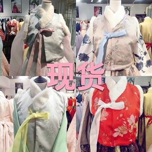 韩服马甲新款朝鲜服族马甲女高端正版服显瘦显高冬季超仙女棉马甲