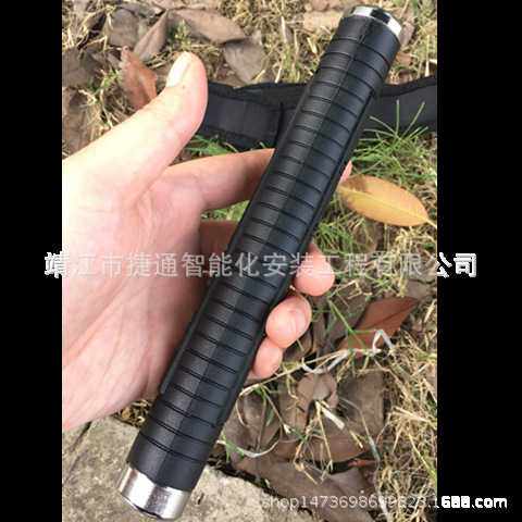 橡胶手柄三节伸缩棍车载防身甩棍防护三节甩棍防身用品保安钢棍