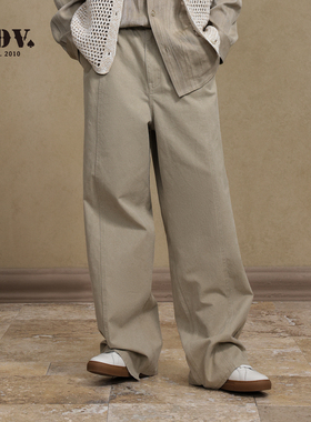 JDV男装夏季新品商场同款米色棉质宽松阔腿裤休闲长裤WPL4629