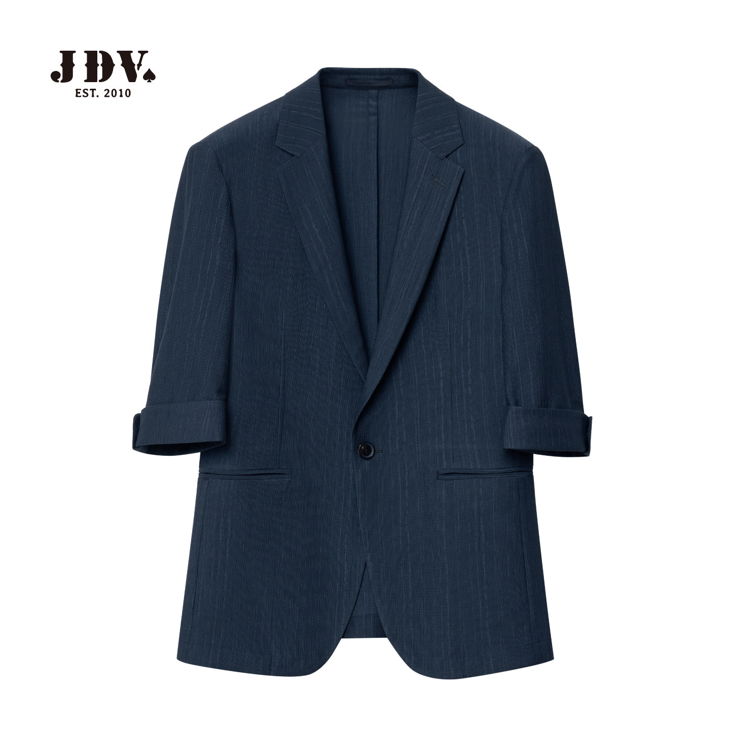 JDV奥莱旗舰店春夏折扣新品藏青短袖男士西装西服外套SMS4020