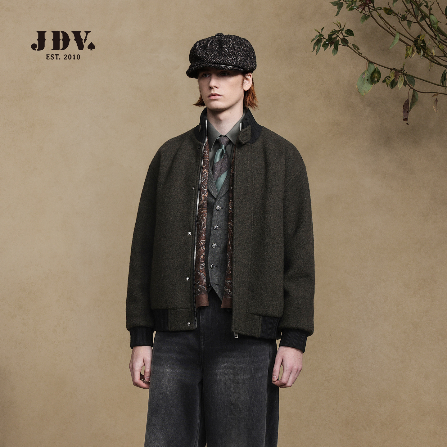 JDV2025秋冬新款墨绿棉衣