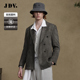 JDV春秋新品 西服外套WMJ4107 男士 商场同款 灰绿色双排扣西装