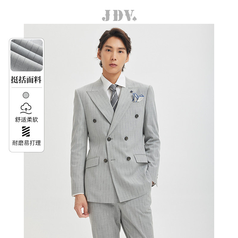 jdv西服双排扣通勤早秋