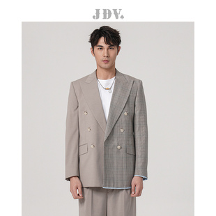 外套时尚 JDV男装 卡其色职场通勤百搭休闲西装 商场同款 春夏新品