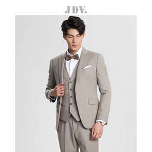 卡其商务通勤羊毛潮西服西装 JDV男装 新品 春季 外套WMM1007 商场同款