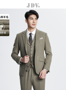 JDV奥莱旗舰店春秋折扣新品灰绿色通勤羊毛百搭休闲西服西装外