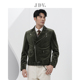 灰绿色翻领时尚 JDV男装 秋冬新品 潮流百搭机车夹克外套上衣WJK2203
