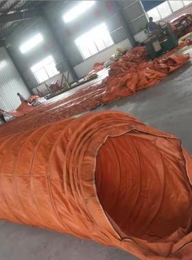 橘红色正压风筒布隧道地铁工程通风专用风管巷道换风专用布风管