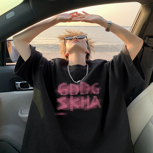 Grinch1928执行周期GOODBAI第四十九天男装纯棉宽松短袖T恤打底衫