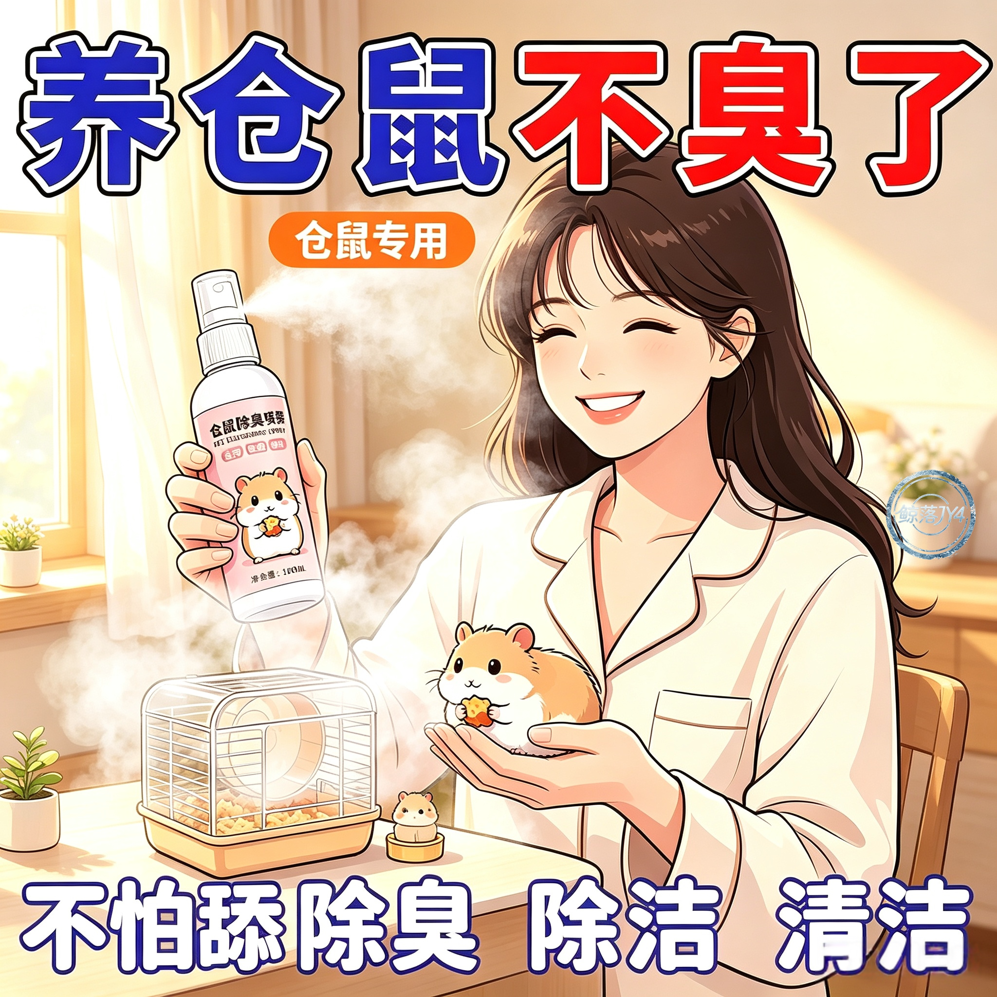 仓鼠兔子体外除螨除臭清洁喷雾
