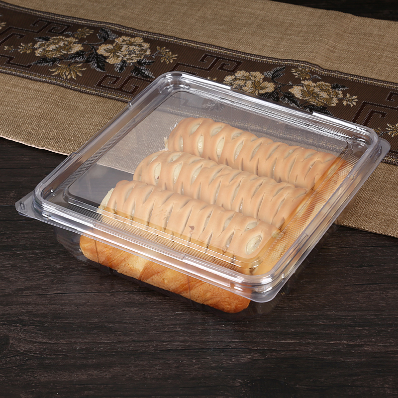 塑料一次性透明面包果切水果盒子食品盒糕点蛋糕打包盒长方形有盖