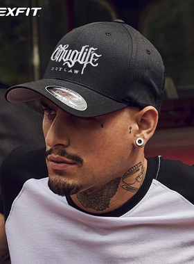 FLEXFIT全封闭美式棒球帽ins潮牌帽子男大码弹力舒适鸭舌帽大头围