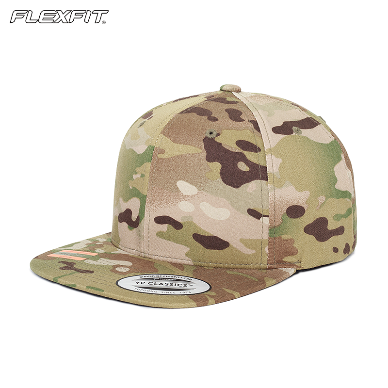 flexfit cp迷彩帽可调节平沿高顶棒球帽 美国正品multicam迷彩帽