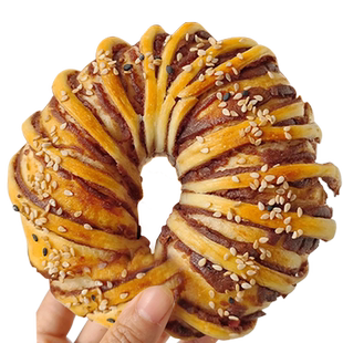 老式红豆沙馅面包圈手撕夹心面包整箱早餐蛋糕点心晚上解饿小零食