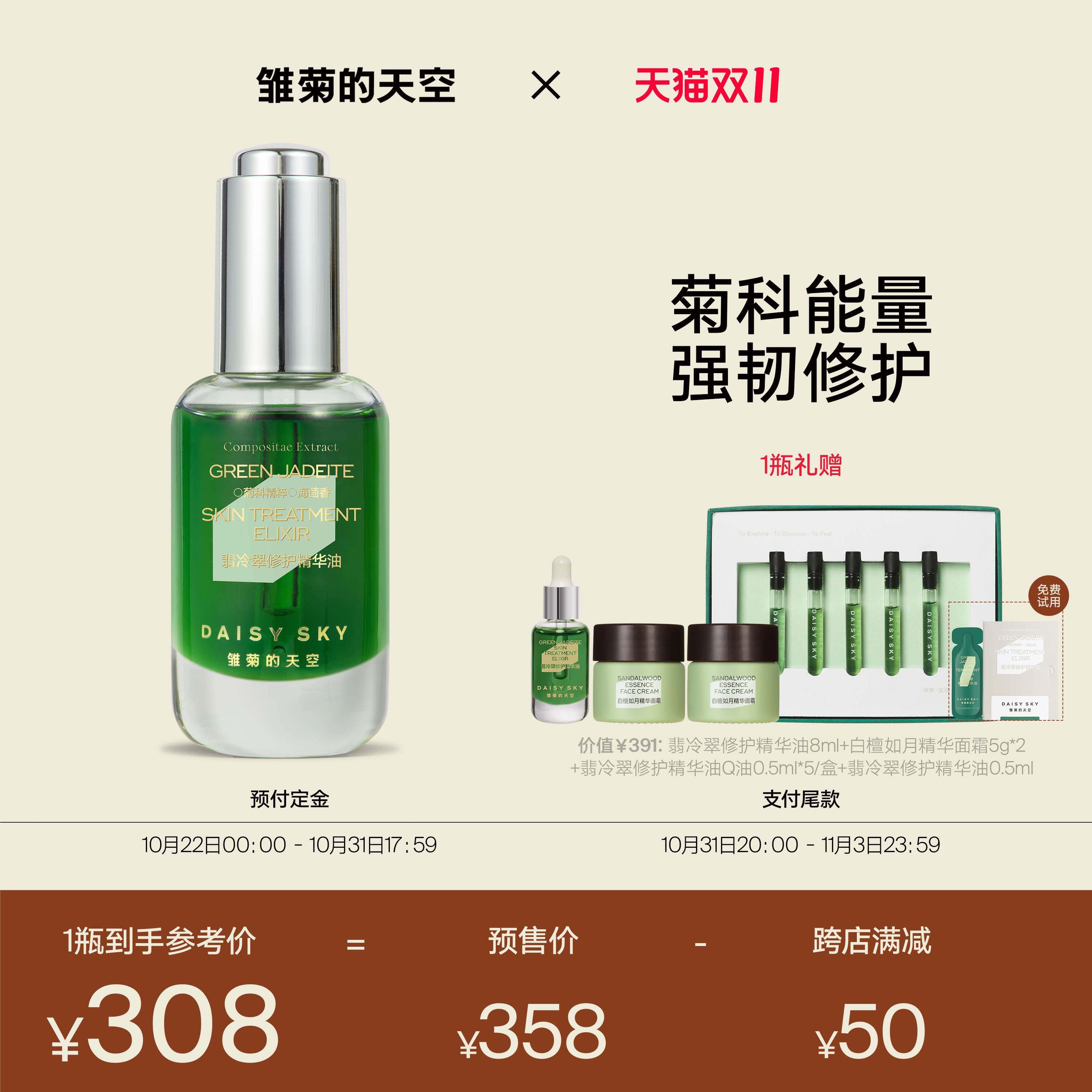【双11抢付定金】雏菊的天空翡冷翠修护精华油舒缓面部精华油属于什么档次？