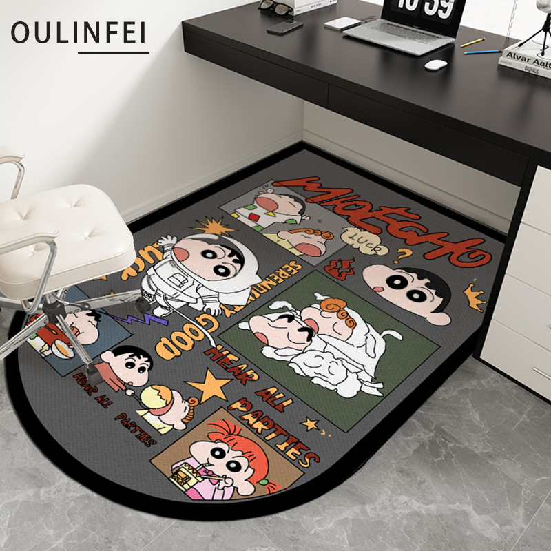 蜡笔小新转椅地垫耐脏防滑静音