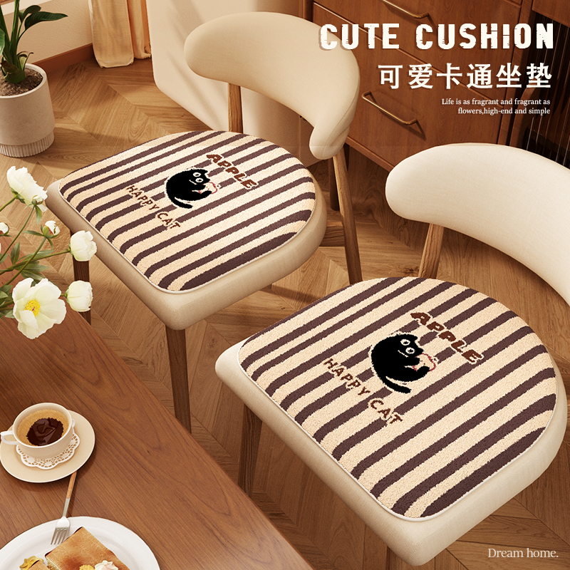 仿羊绒坐垫方形形状卡通