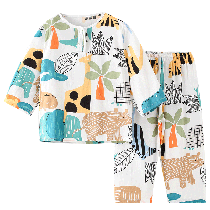 儿童家居服绵绸睡衣夏季