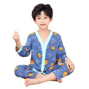 儿童绵绸睡衣夏季薄款男童休闲