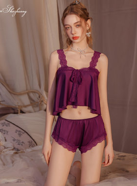 裹胸吊带背心睡衣禁欲系勾魂女款