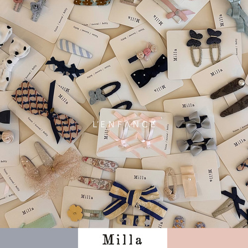 Milla女童手工可爱布艺发夹发饰