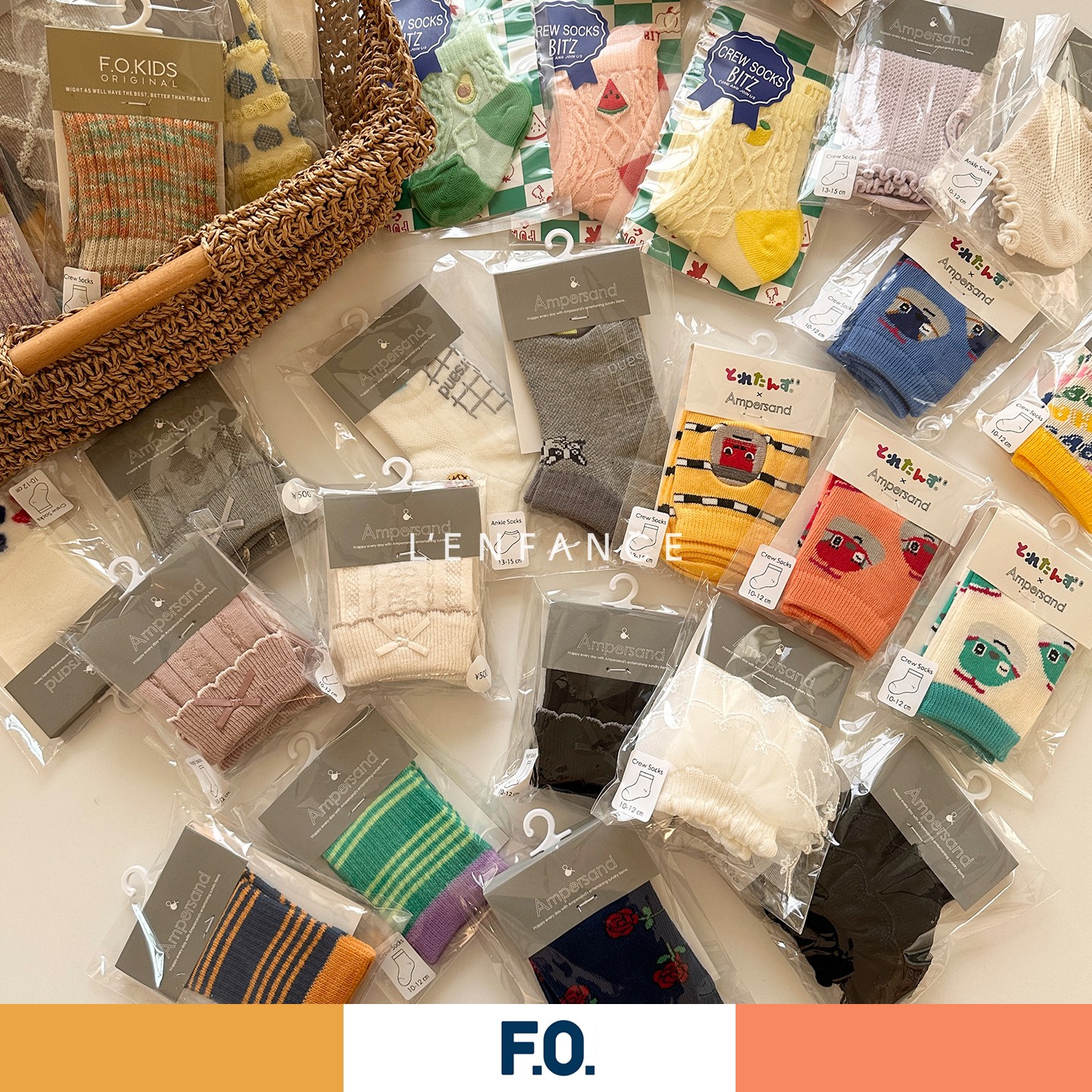 FO防滑花边条纹蕾丝短袜中筒袜