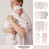 26SS新生儿柔软斜襟长袖 9折■LENFANCE 现货MarMar 包屁衣连体衣