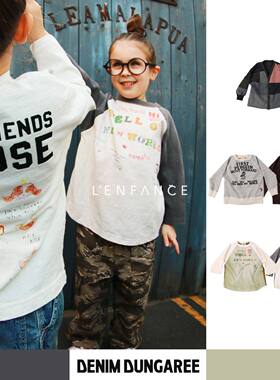 ■D5!LENFANCE现货Denim dungaree25AW日本DD儿童企鹅T恤卫衣开衫