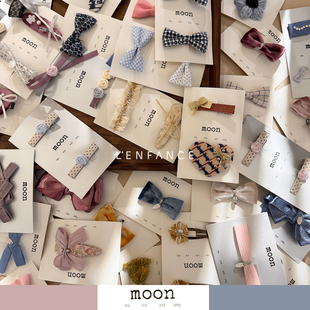 宝宝儿童甜美气质百搭手工蝴蝶结发夹发饰 moon ■LENFANCE 现货