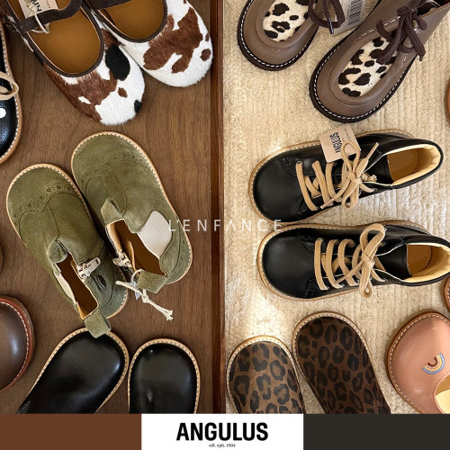 Angulus复古大A切尔西皮靴长筒靴