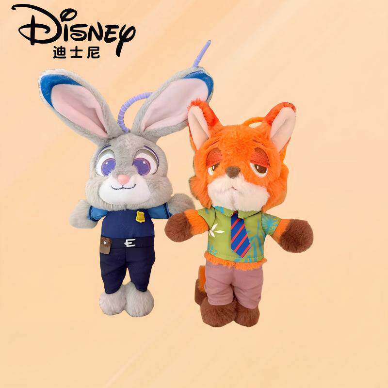 正版迪士尼疯狂动物城澳捷尔朱迪尼克毛绒包包挂件玩偶可爱钥匙扣