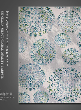 土耳其进口简约高级灰色系客厅地毯茶几垫轻奢现代家用网红推荐