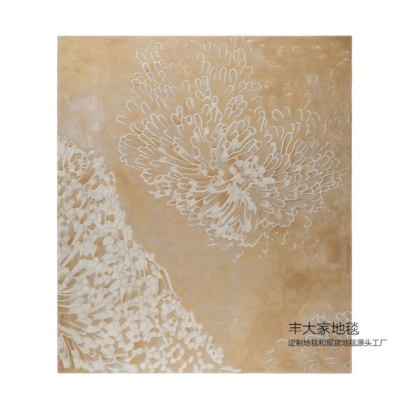 定制地毯尼龙涤纶混纺腈纶羊毛加丝高端地毯样板间售楼部别墅地垫