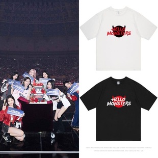 BABYMONSTER世巡HELLO MONSTER演唱会周边应援同款衣服短袖T恤夏