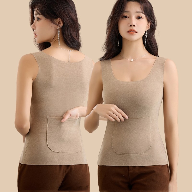 德绒无痕护腰保暖背心女大码前后双兜显瘦御寒加口袋新爆款打底衫,女士内衣/男士内衣/家居服,保暖背心,淘宝优惠券,粉丝福利购,淘宝优惠卷
