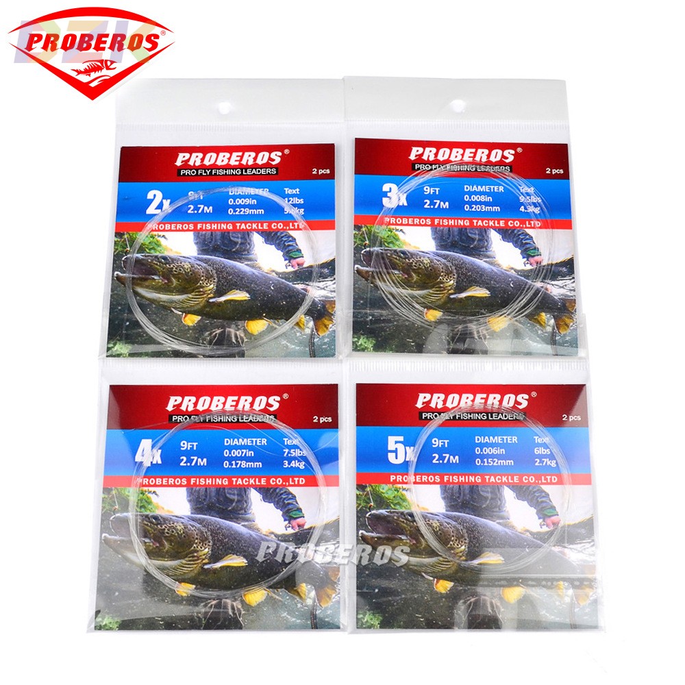 9FT 0X-6X飞钓线尼龙子线变径前导线变径子线鱼线飞蝇线FD2o2