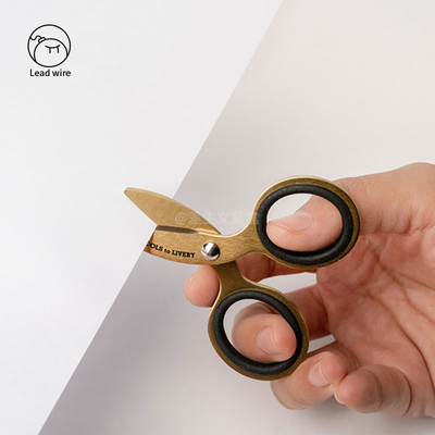 台湾Tools To Liveby礼拜文房具3寸剪刀文具办公裁纸金色黑色高级