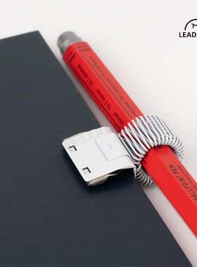 日本HIGHTIDE弹簧金属笔插绑带可调节复古创意笔夹可拆卸不伤纸