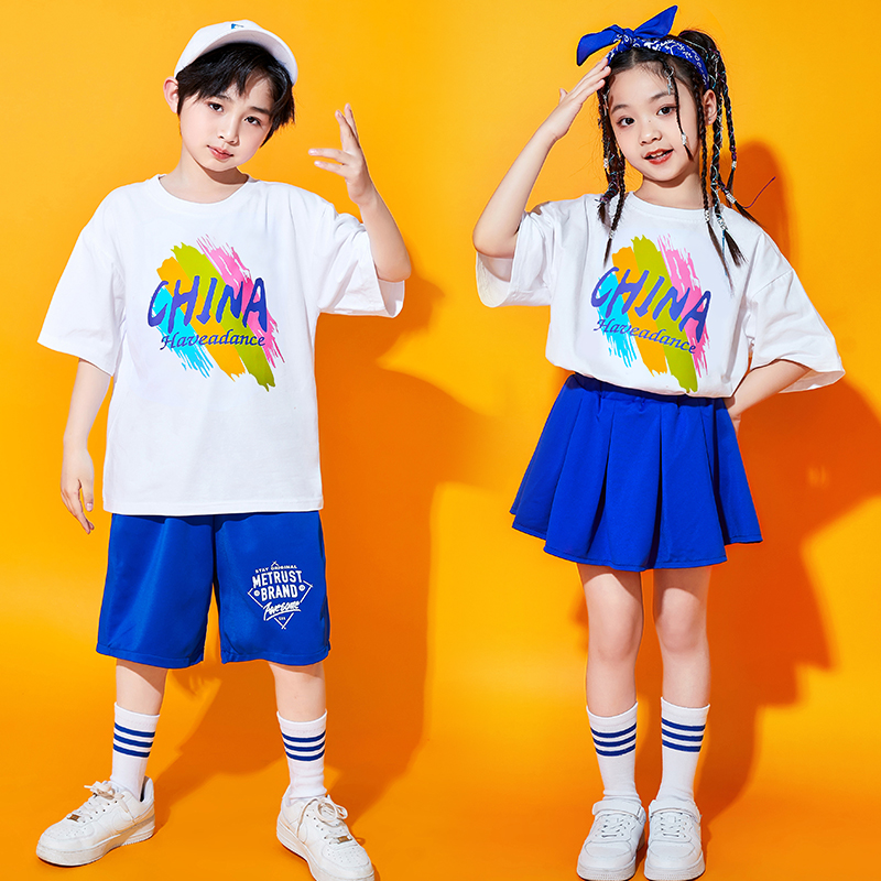 儿童啦啦队演出服小学生运动会班服合唱服