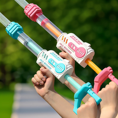 水枪儿童玩具喷水高压强力射程远抽拉式打水仗大号沙滩漂流呲水枪