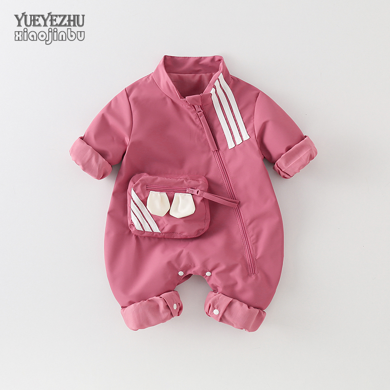 小进步斜拉链连体衣春秋婴幼儿