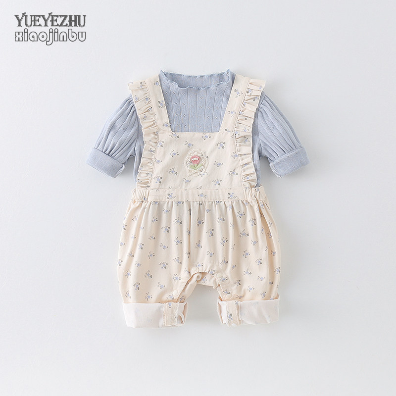 婴幼儿碎花两件套春款图片
