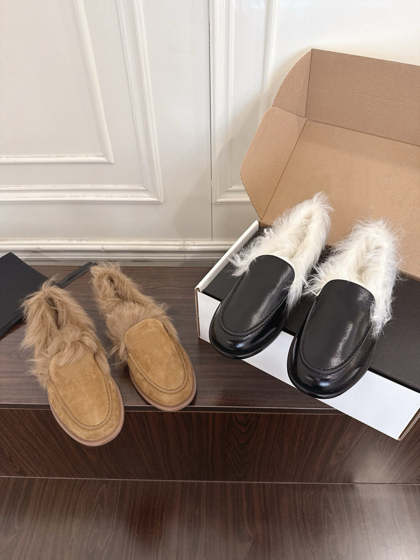 上脚绝美！25N新款富家千金滑雪羊毛平底乐福鞋 单鞋女懒人毛毛鞋,女鞋,乐福鞋（豆豆鞋）,淘宝优惠券,粉丝福利购,淘宝优惠卷