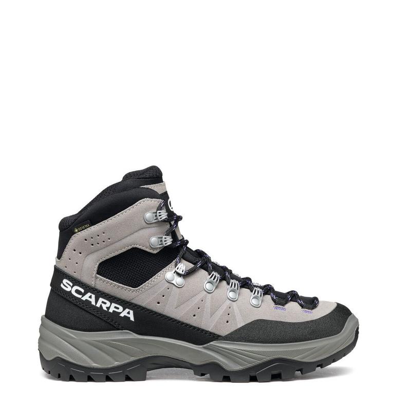 SCARPA女士GORETEX防水防滑耐磨中帮徒步登山鞋灰绿