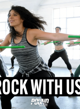 健身棒槌有氧pound摇滚鼓棒塑料棒耐磨有氧摇滚鼓棒