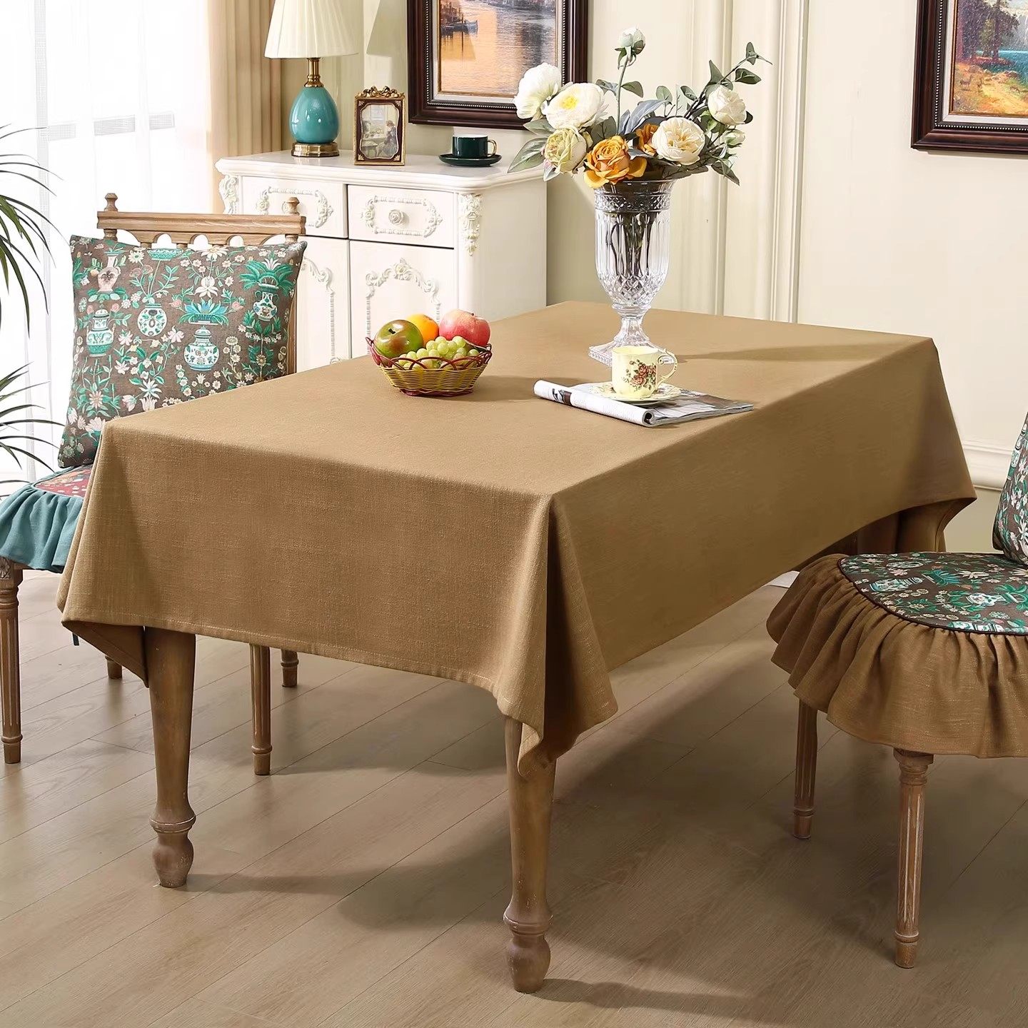 新中式桌布餐桌茶几盖布长方形盖巾高档氛围感装饰台布桌布,居家布艺,桌布,淘宝优惠券,粉丝福利购,淘宝优惠卷